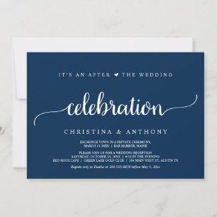Invitación Después de la celebración de la boda, fuga rústica