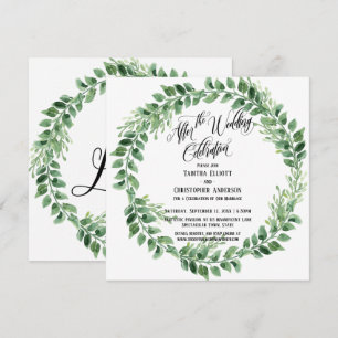 Invitación Después de la Celebración de la Boda Recepción Úni