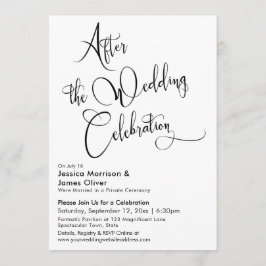 Invitación Después de la Celebración de la Boda Script en Bla