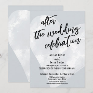 Invitación Después de la celebración del Boda, el corazón bla