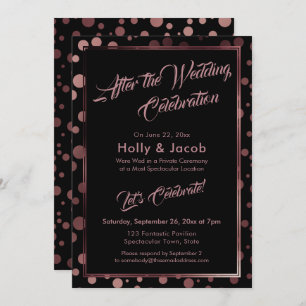 Invitación Después de la celebración del Boda, Subió las burb