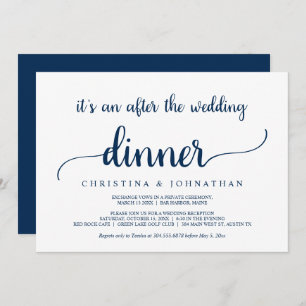 Invitación Después de la cena boda, la modernidad del elector