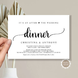 Invitación Después de la cena de bodas, fuga rústica