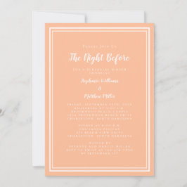 Invitación Después de la Cena de Ensayo Noche de Bodas Antes 