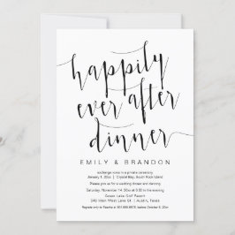 Invitación Después de la cena para siempre, huida de novios