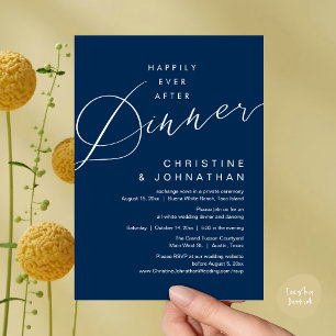 Invitación Después de la cena romántica boda Felices para sie