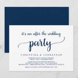Invitación Después de la fiesta de bodas, Elopamiento Rústico