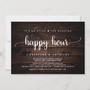Invitación Después de la Hora Feliz del Boda, un regocijo rús