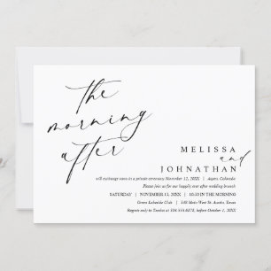Invitación Después de la mañana, Boda Brunch