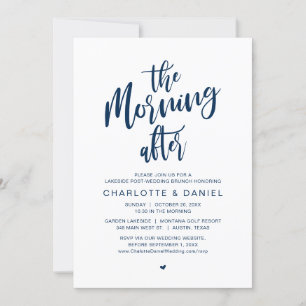 Invitación Después de la mañana, Boda Brunch