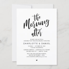 Invitación Después de la mañana, Boda Brunch