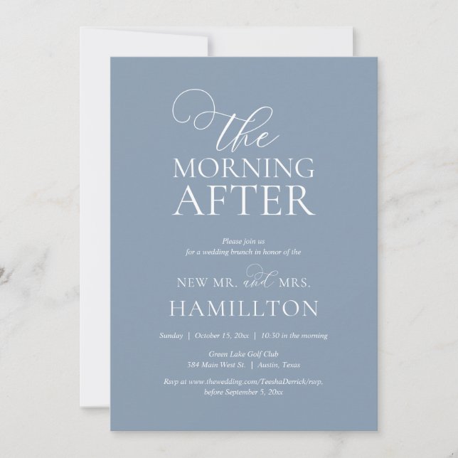 Invitación Después de la mañana, celebración de Brunch post b (Anverso)