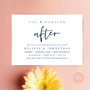 Invitación Después de la mañana, celebración de Brunch post B