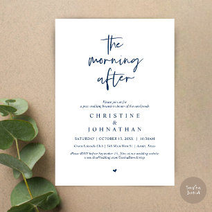 Invitación Después de la mañana, el moderno brunch post Boda