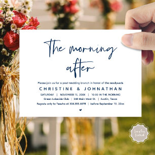 Invitación Después de la mañana, el moderno brunch post Boda