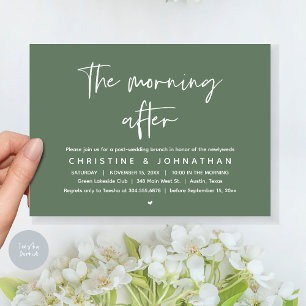 Invitación Después de la mañana, el moderno brunch post Boda