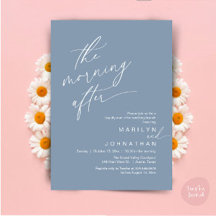 Invitación Después de la mañana, me alegro de haber terminado