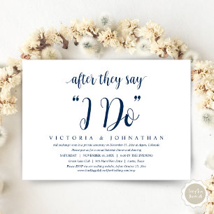 Invitación Después de que dicen que lo hago, Boda Elopement D