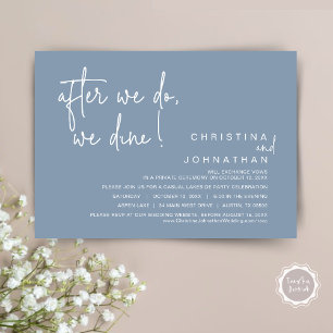 Invitación Después De Que Lo Hagamos, Cena De Boda Elopement