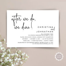Después De Que Lo Hagamos, Cena De Boda Elopement