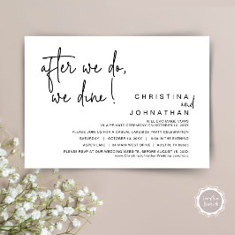 Invitación Después De Que Lo Hagamos, Cena De Boda Elopement
