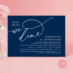Invitación Después De Que Lo Hagamos, Cena Romántica Boda