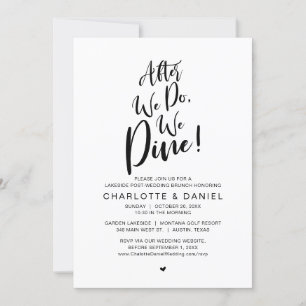 Invitación Después De Que Lo Hagamos, Cenamos, Brunch Post Bo