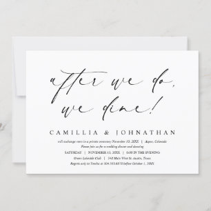 Invitación Después de que lo hagamos, cenamos, elopación boda