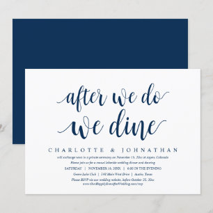 Invitación Después De Que Lo Hagamos, Nosotros Cenamos, Boda