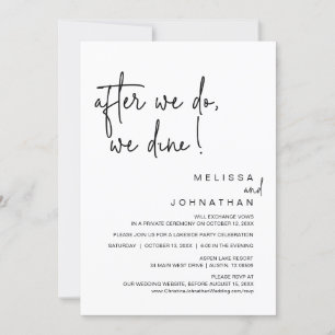 Invitación Después De Que Lo Hagamos, Nosotros Cogemos, Boda 