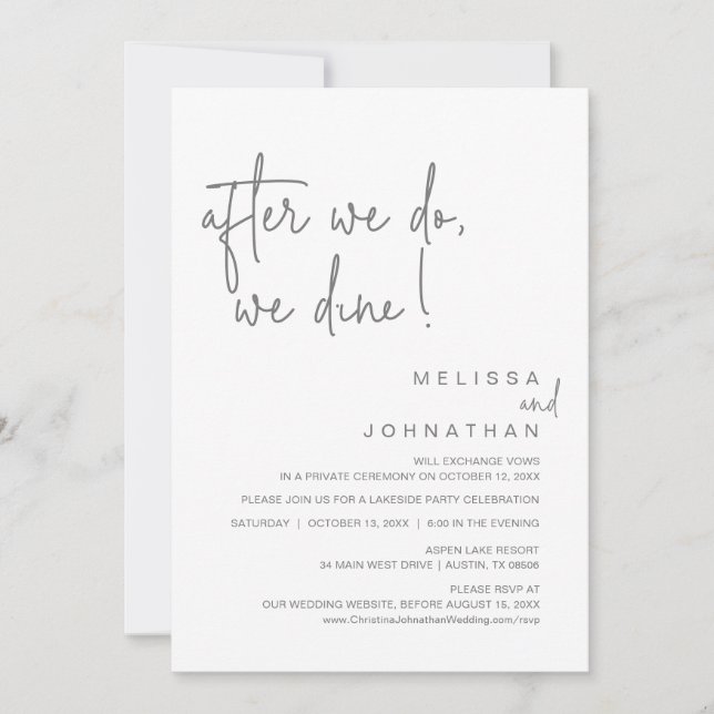 Invitación Después De Que Lo Hagamos, Nosotros Cogemos, Fiest (Anverso)