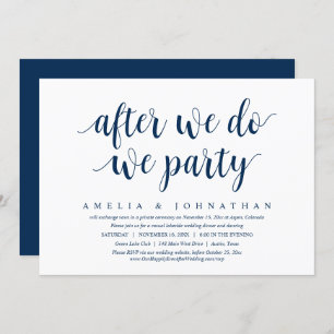 Invitación Después De Que Lo Hagamos, Nosotros, Fiesta, Boda 
