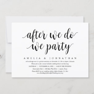 Invitación Después De Que Lo Hagamos, Nosotros, Fiesta, Boda 