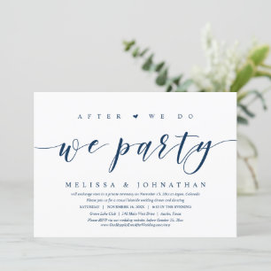 Invitación Después De Que Lo Hagamos, Nosotros, Fiesta, Boda 