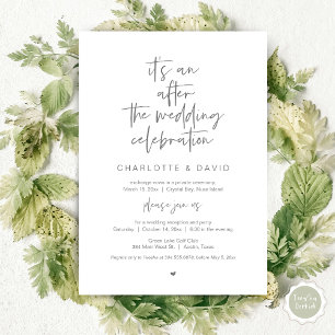 Invitación Después del boda, Marina Azul, Fiesta Elopement