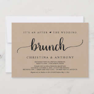 Invitación Después Del Brunch Boda, El Descanso Rústico De Kr