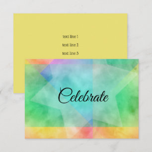 Invitación Después del diseño de color del bloque de color Fi