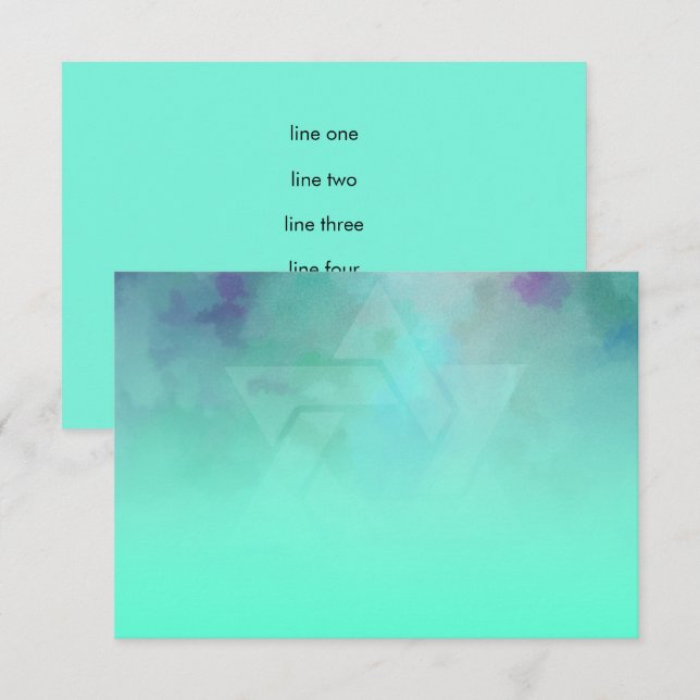 Invitación Después del Fiesta Aqua y la Estrella Azul de Davi (Anverso / Reverso)