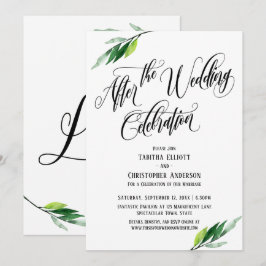 Invitación Después del guión de la celebración de la boda y e