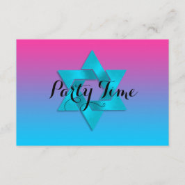 Invitación Después del turquesa Fiesta al ómbre rosado con es