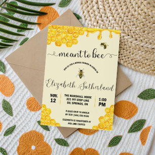 Invitación ¡Destinado a ser!  Abeja melífera, Miel, Despedida