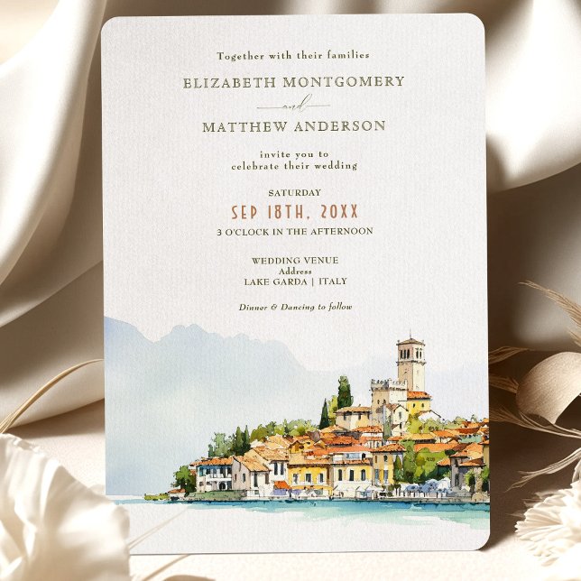 Invitación Destino Boda del lago de Garda Italia (Subido por el creador)