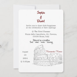 Invitación Destino boda - Roma, Italia