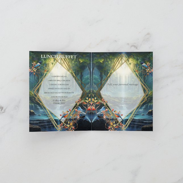 Invitación Destino de la cascada de nuestro mundo (Interior)