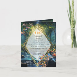 Invitación Destino de la cascada de nuestro mundo