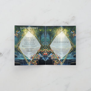 Invitación Destino de la cascada de nuestro mundo