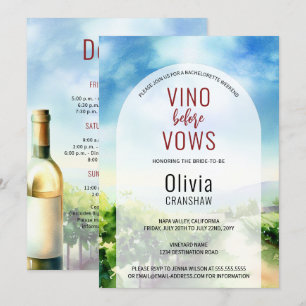 Invitación Destino de prueba de vino de la bachillerato