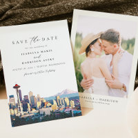 Destino de viaje Seattle Skyline Save the Date