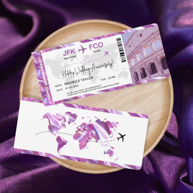 Invitación Destino del billete de viaje de crucero sorpresivo (Subido por el creador)