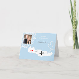 Invitación Destino del Boda griego creativo